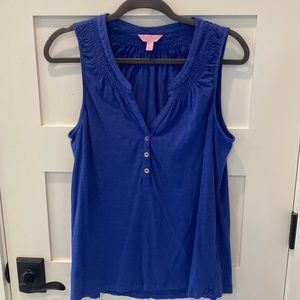 Lilly Pulitzer sleeveless top in blue size large